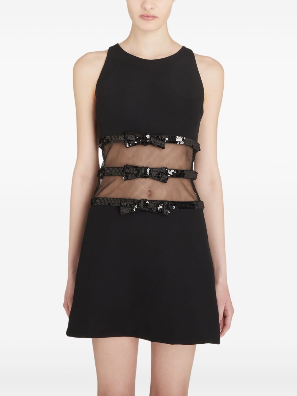 bow detailing sleeveless dress - 5