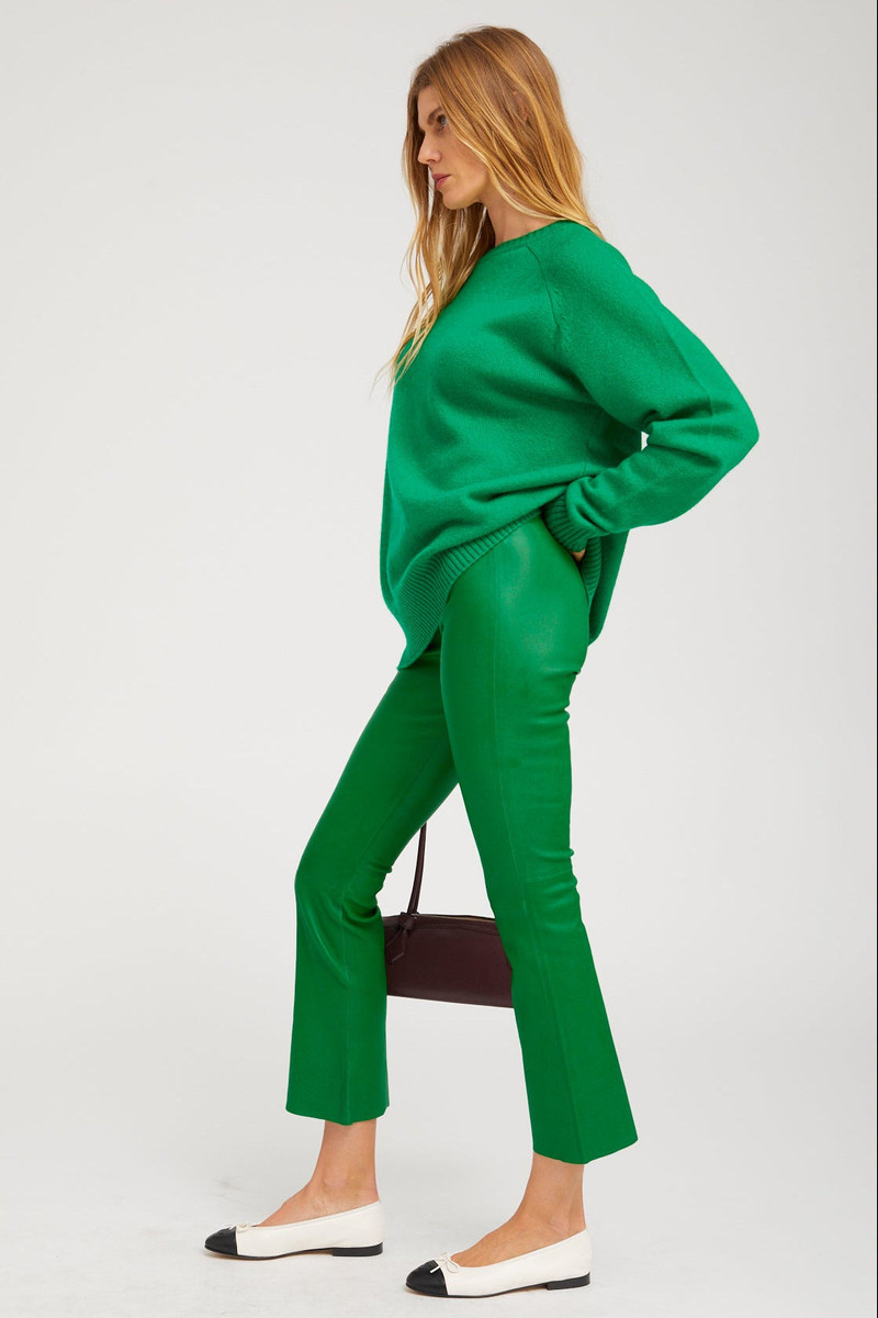 SPRWMN LEATHER ANKLE FLARE outlook