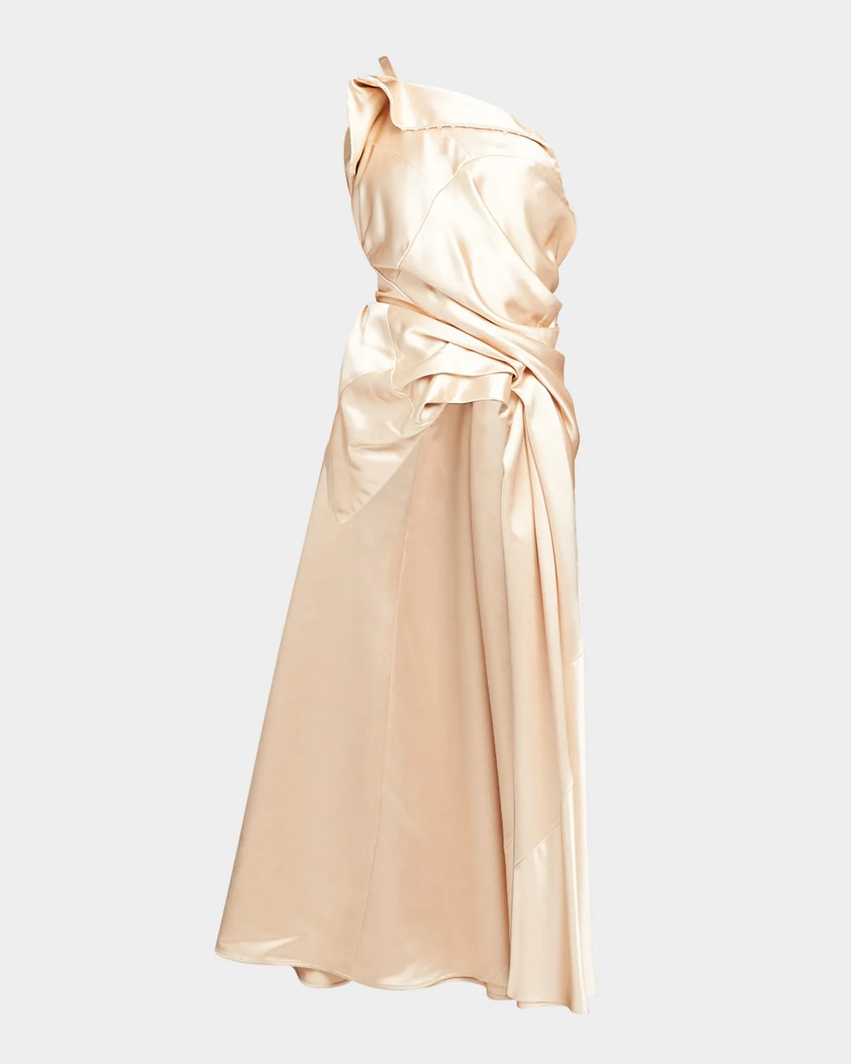 Camari Draped Satin High-Low Top - 1
