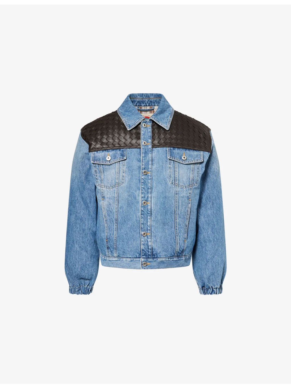 Vintage Woven-Panels Denim Jacket - 1