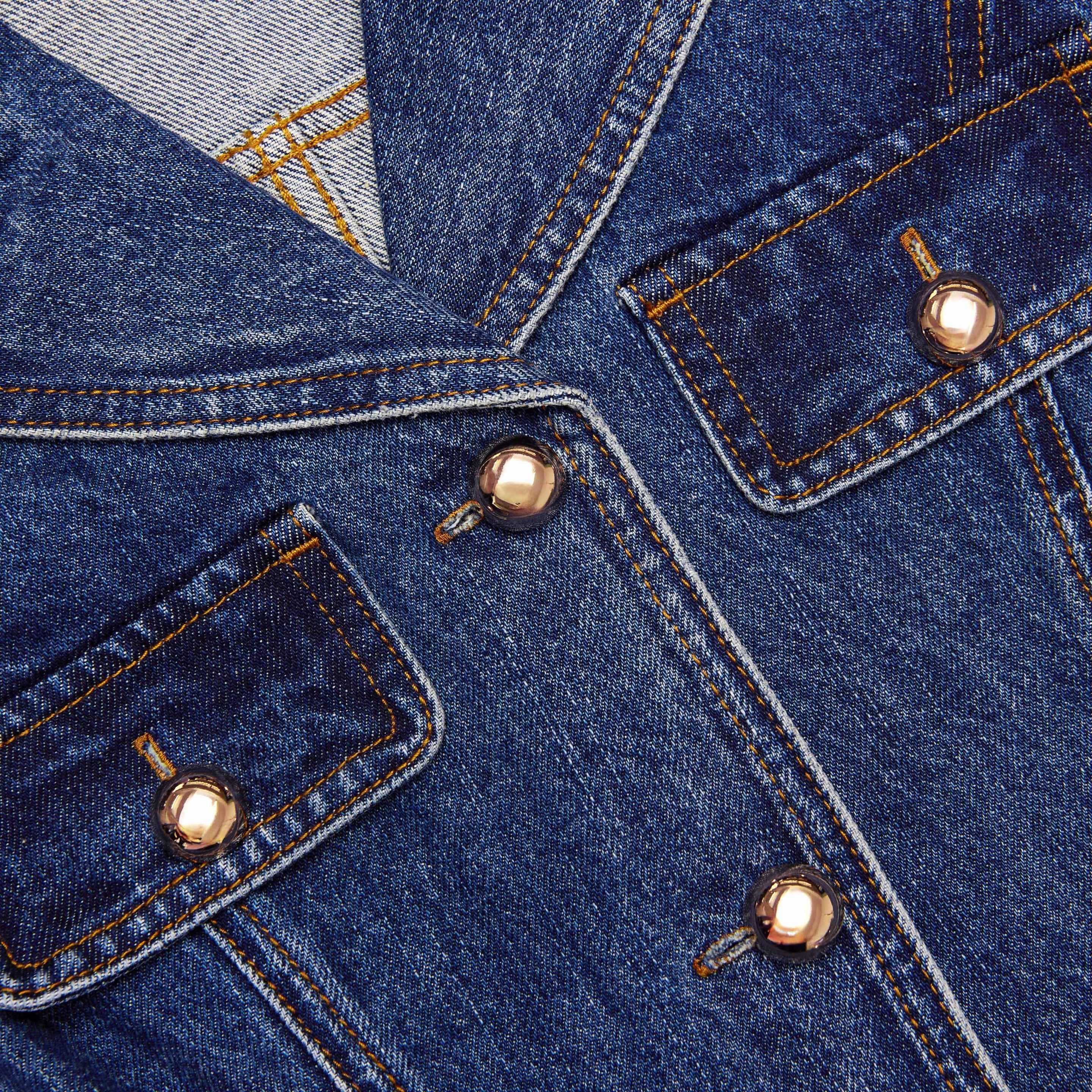 Denim Mini Dress - 5