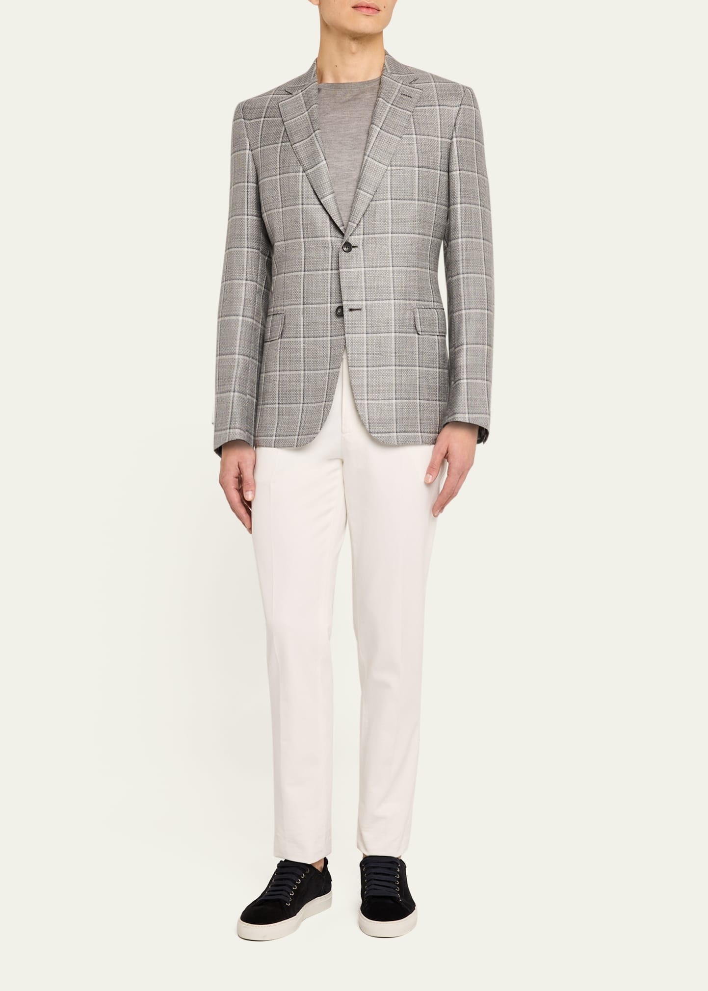 Men's Cashmere-Blend Plaid Sport Coat - 2