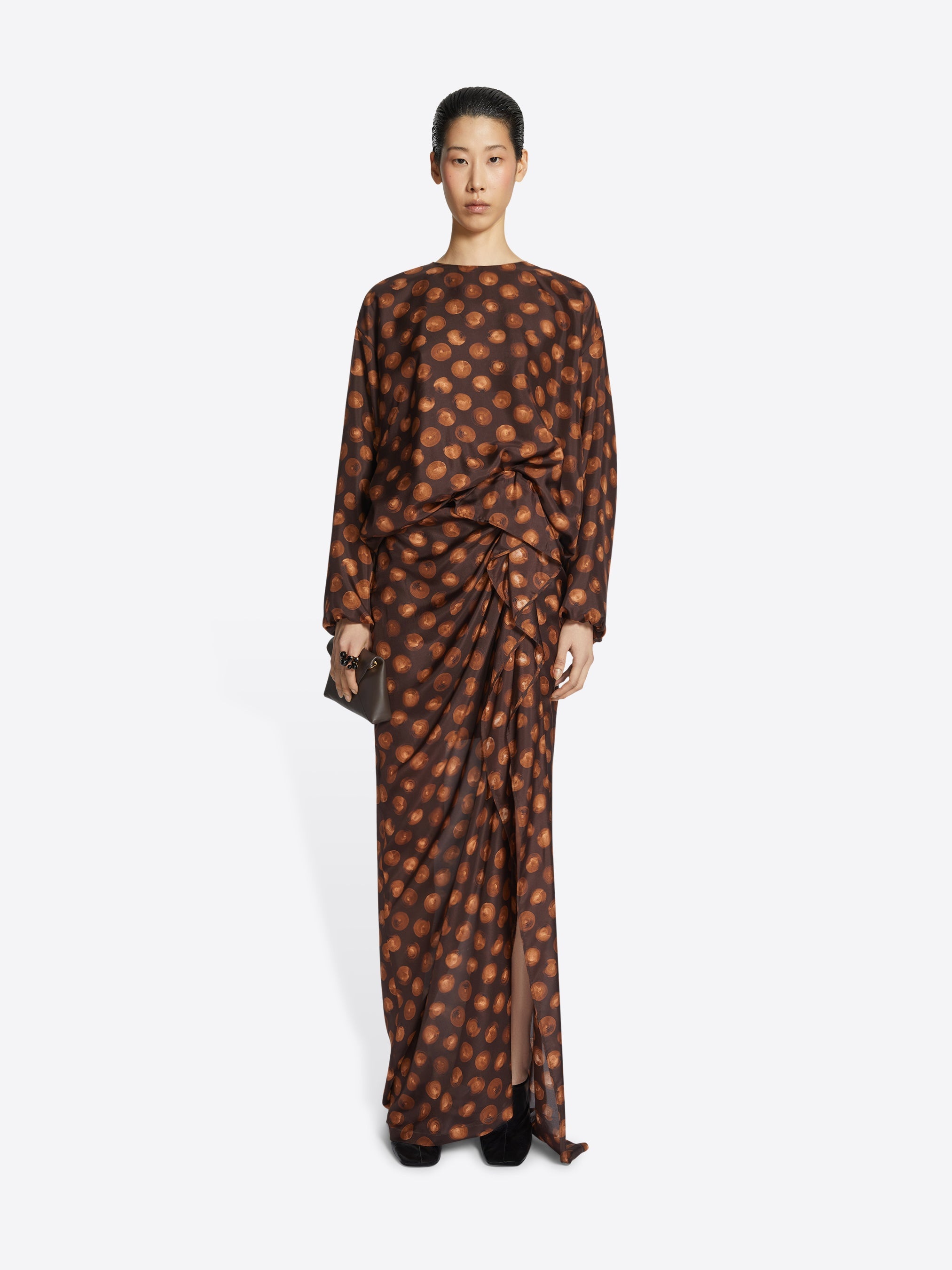 SILK DRAPED SKIRT - 2