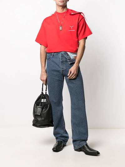 Y/Project clip-shoulder logo T-shirt outlook