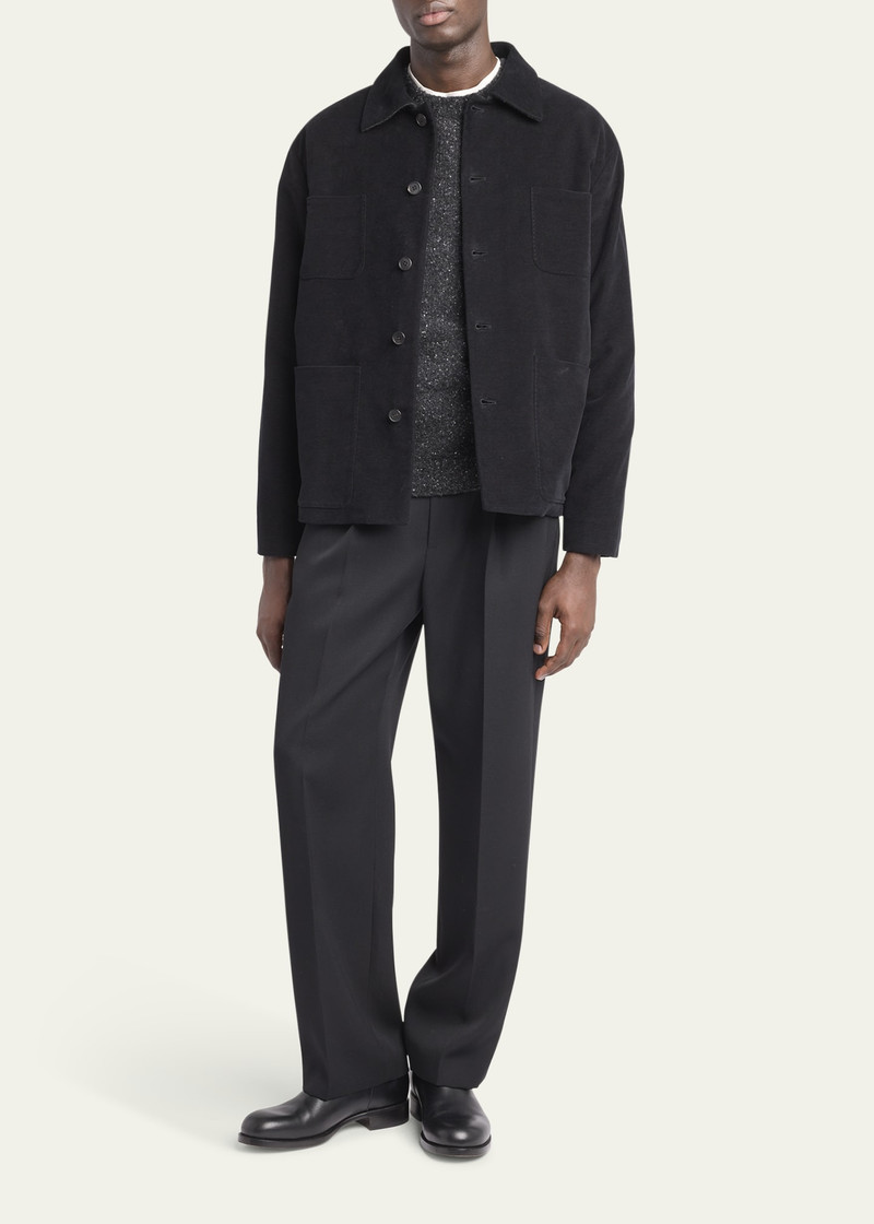 The Row Men's Kian Cotton Moleskin Shirt Jacket outlook