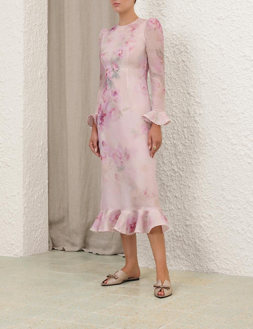 CRUSH FLOWER MIDI DRESS - 8