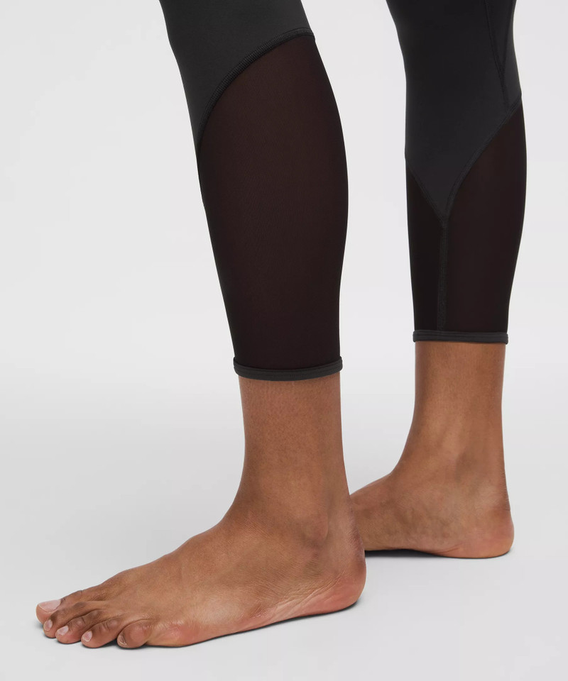 Mesh-Panelled Nulu High-Rise Yoga Crops 23" 6