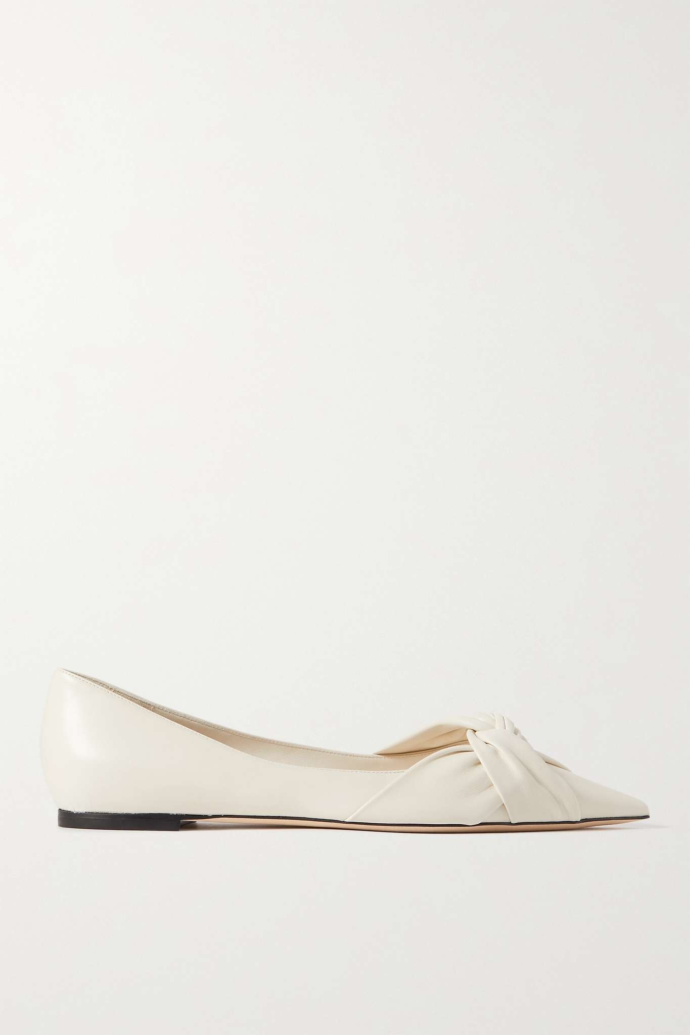 Hedera knotted leather point-toe flats - 1