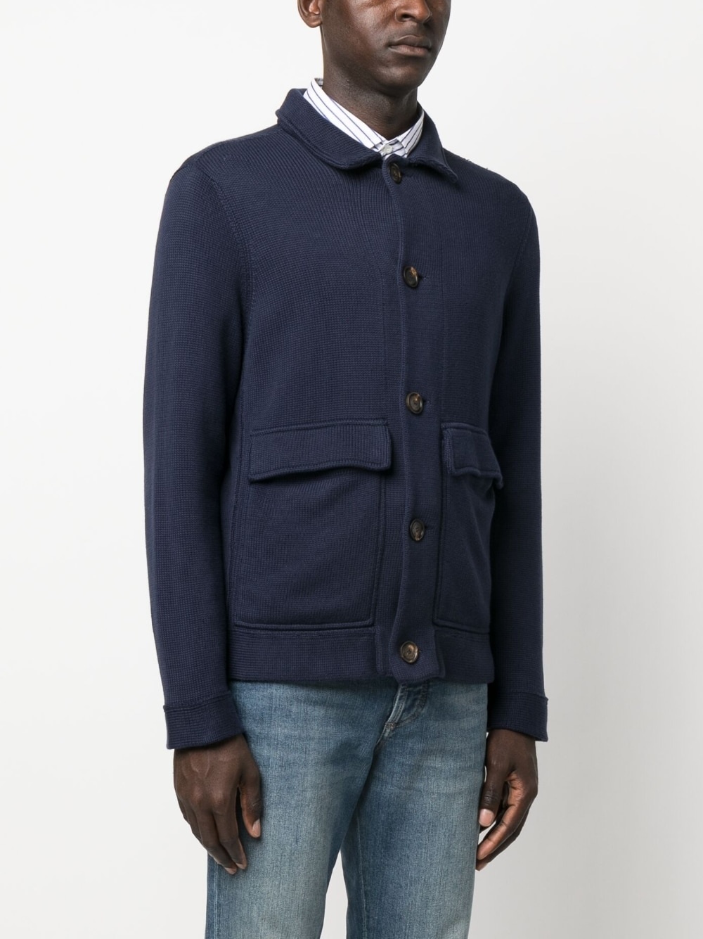 button-up cotton cardigan - 3