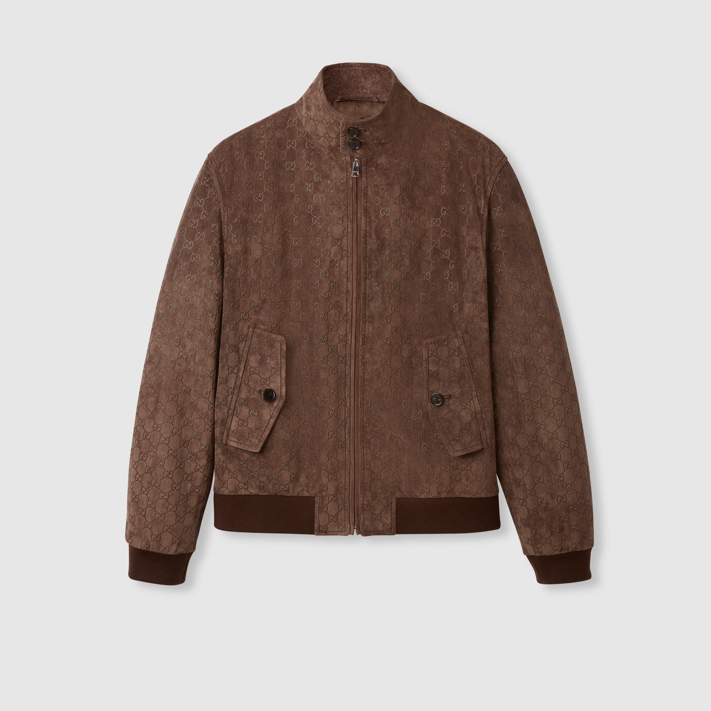 Embossed GG suede bomber jacket - 2
