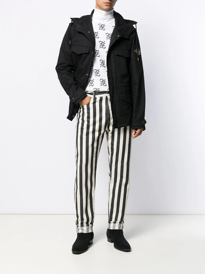 SAINT LAURENT striped straight jeans outlook