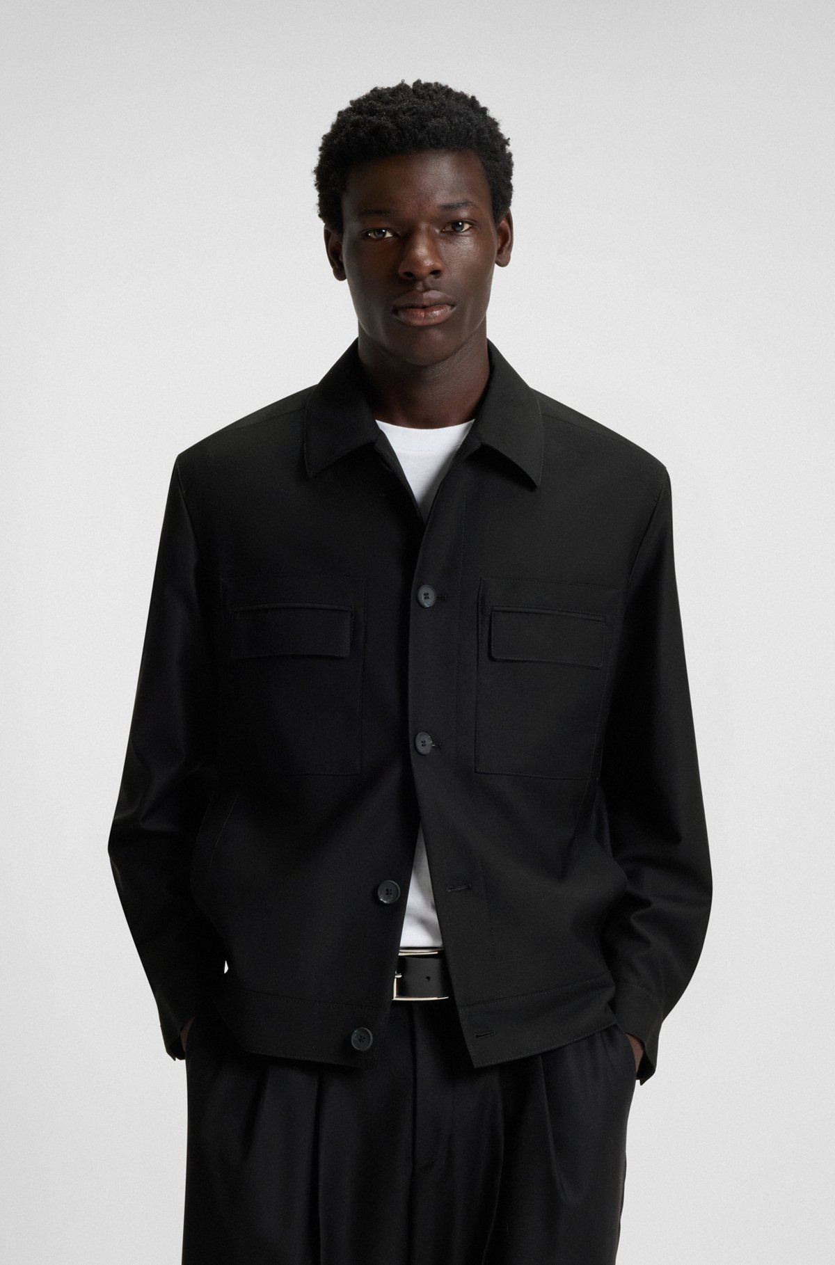 SLIM-FIT JACKET IN A VIRGIN-WOOL BLEND - 2