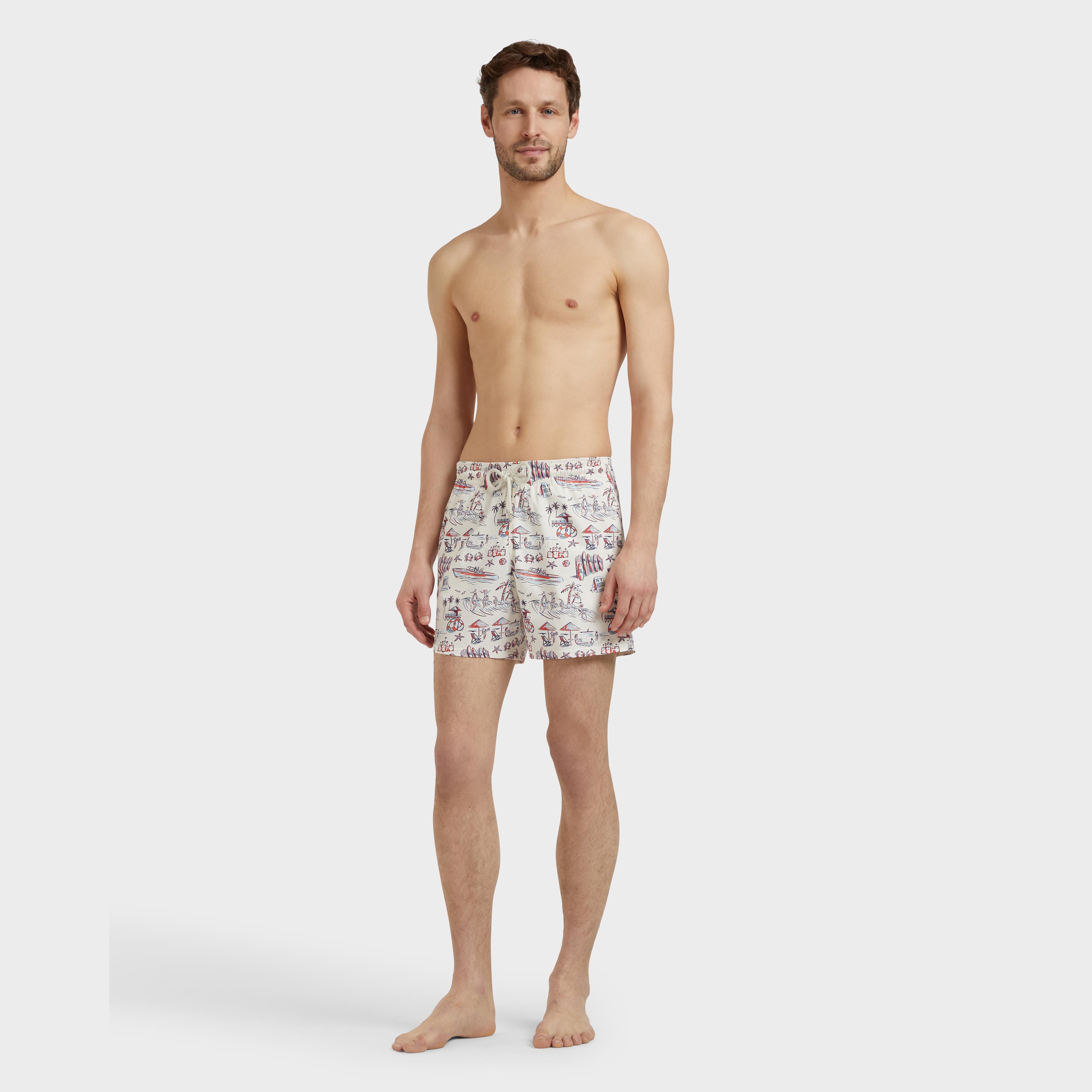 Men Stretch Swim Trunks Family Beach- Vilebrequin x St Regis - 3