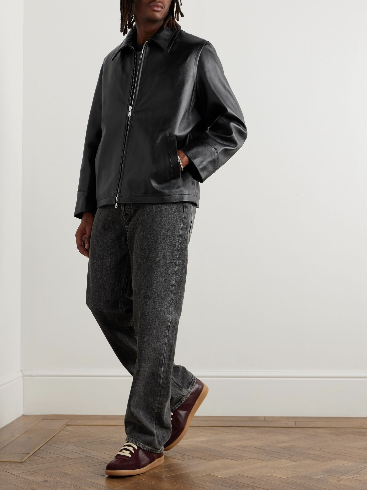 Chadwick Full-Grain Leather Jacket Black - 2