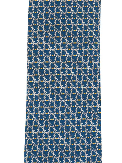 Salvatore Ferragamo Gancini-print tie outlook