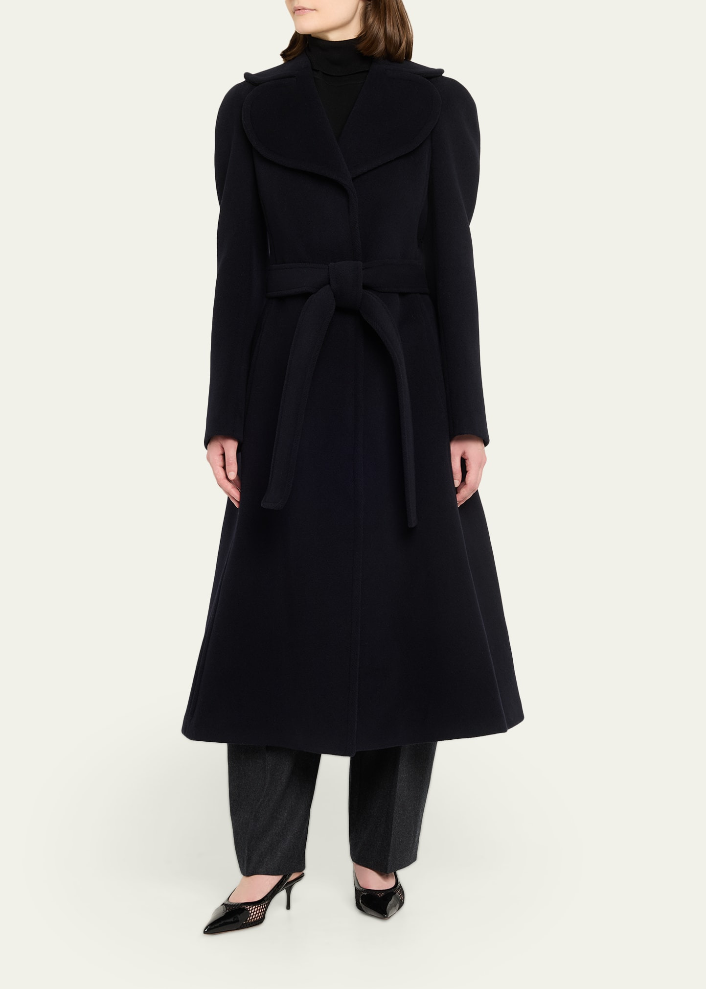 Cinched Wool Coat - 4