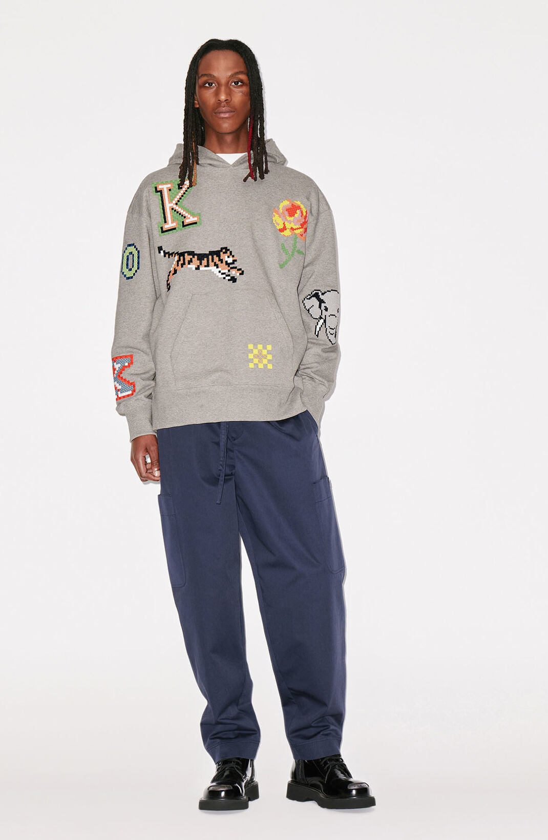 'KENZO Pixel' oversized hoodie sweatshirt - 5