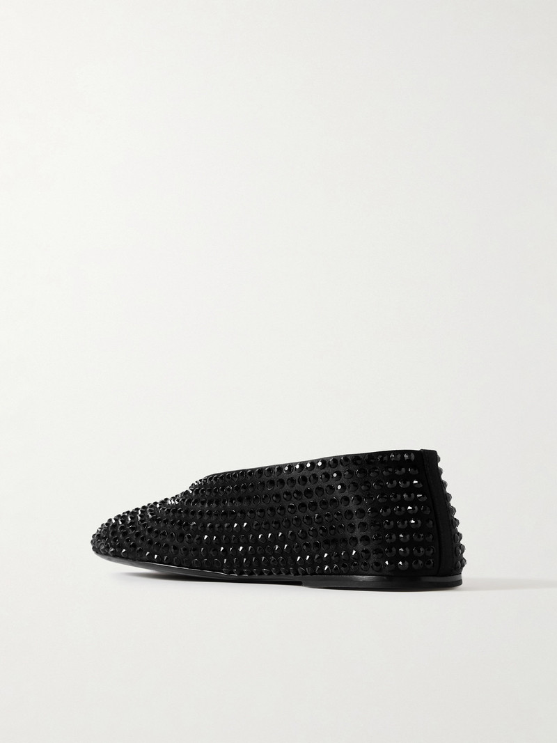 Marcy Crystal-embellished Satin Ballet Flats 3