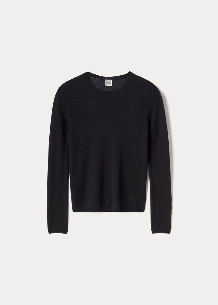 Thin cashmere top black - 1