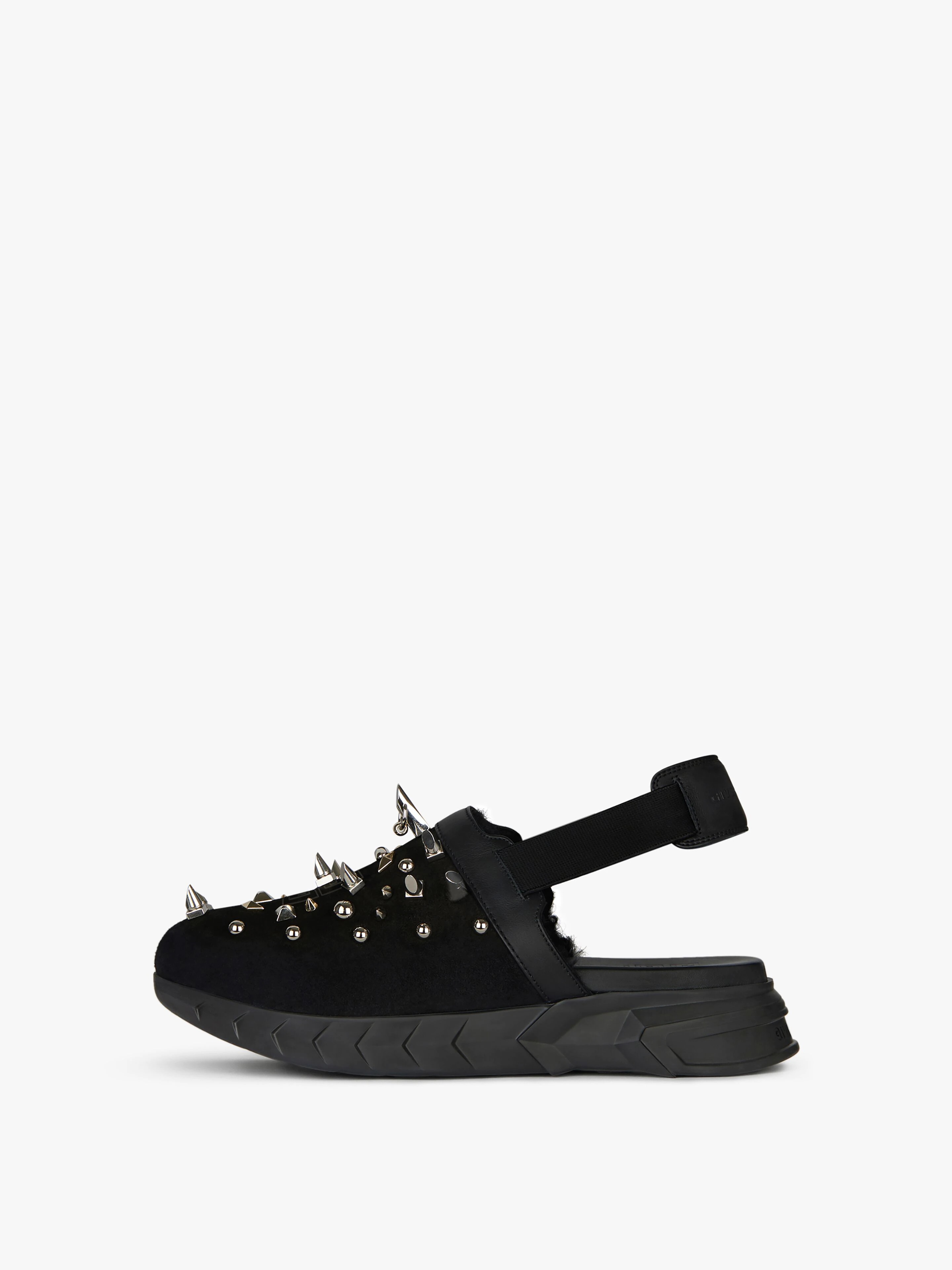 MARSHMALLOW SANDALS IN RUBBER, SUEDE, SHEARLING WITH STUDS - 3