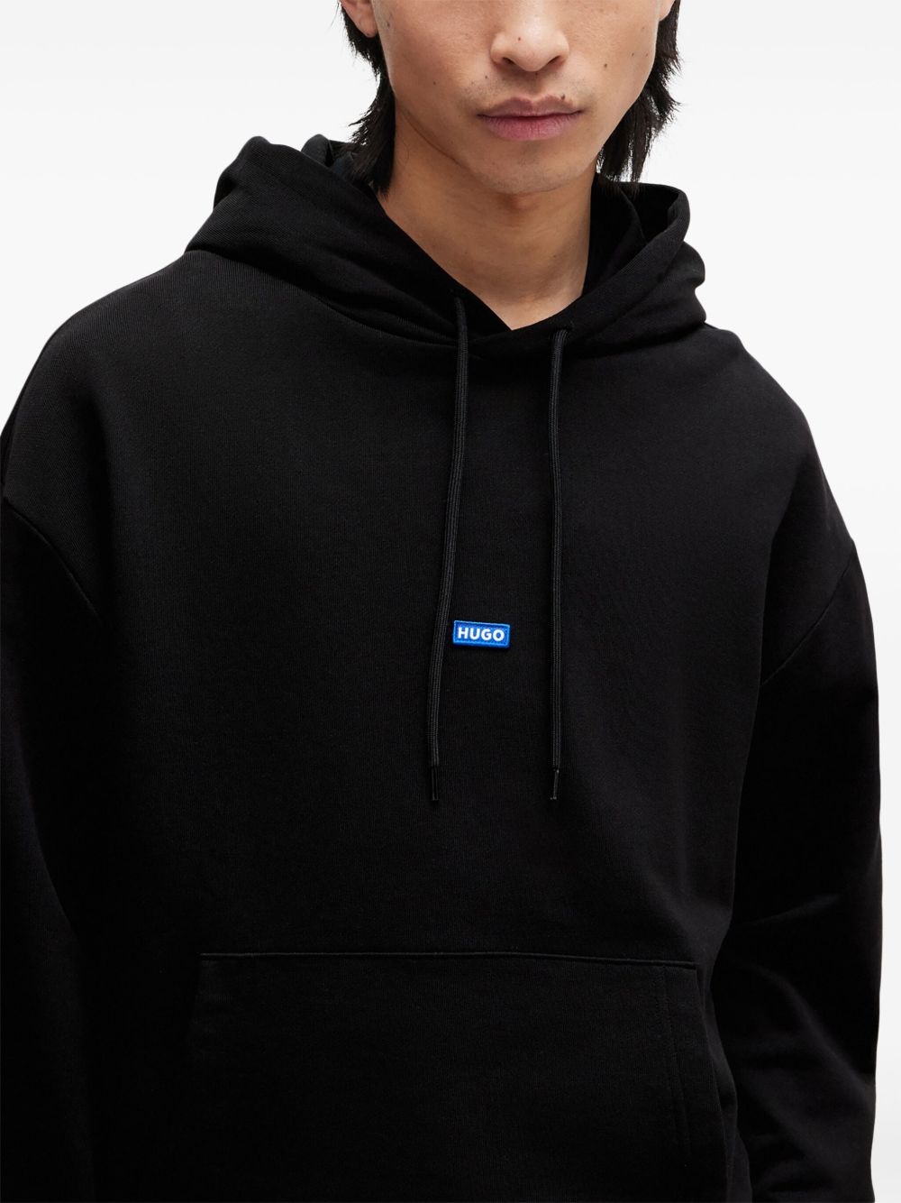 logo-appliqué cotton hoodie - 5