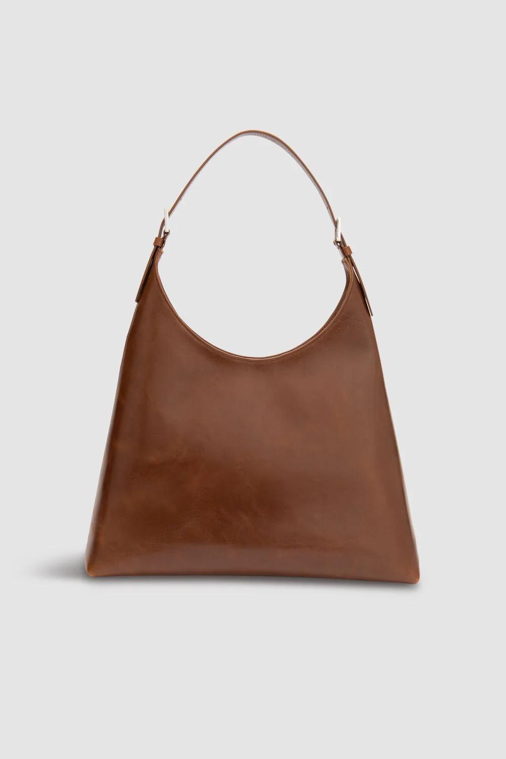 Camryn Tan Distressed Leather Shoulder Bag - 1