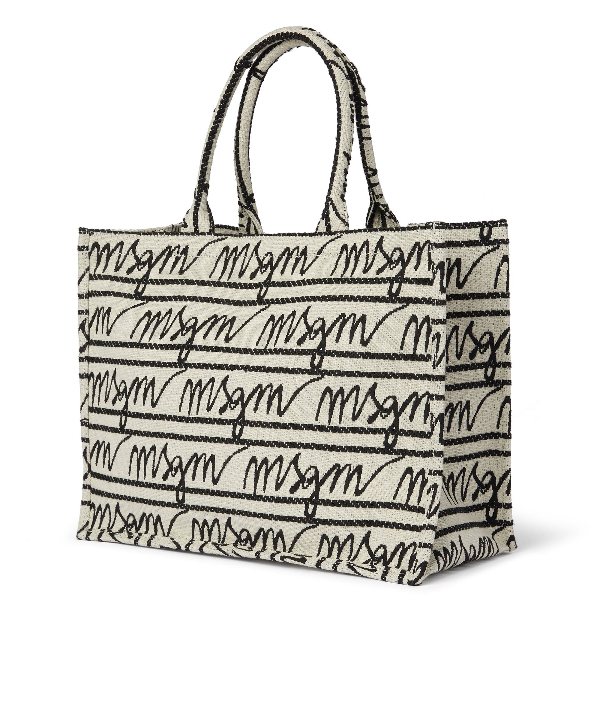 Canvas tote bag with jacquard logo - 3