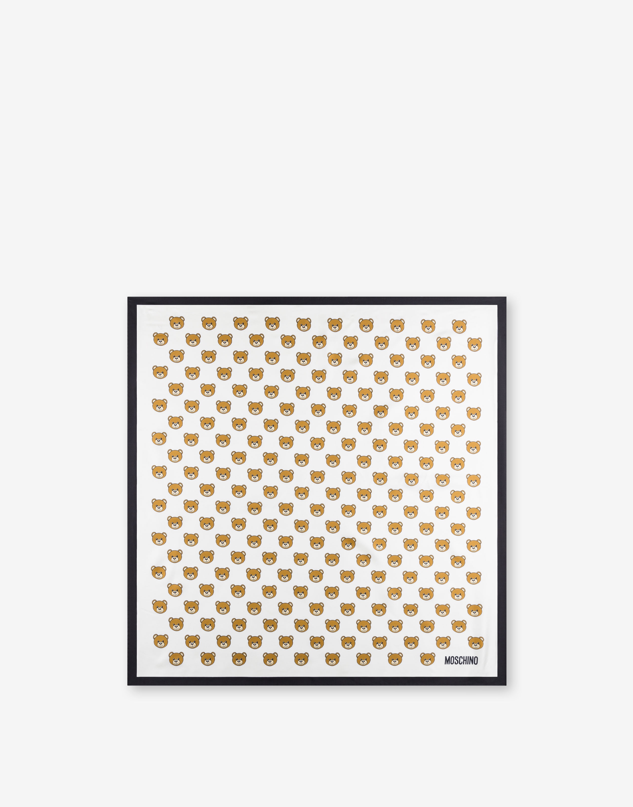 ALL-OVER TEDDY BEAR SILK SCARF - 1