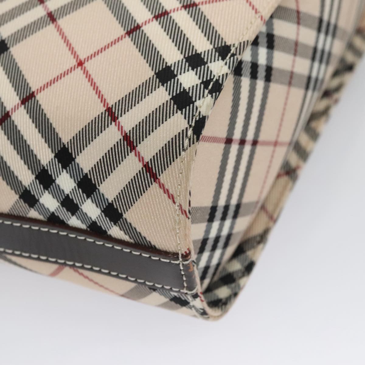 Burberry Nova Check Blue Label Shoulder Bag Canvas Beige - 14