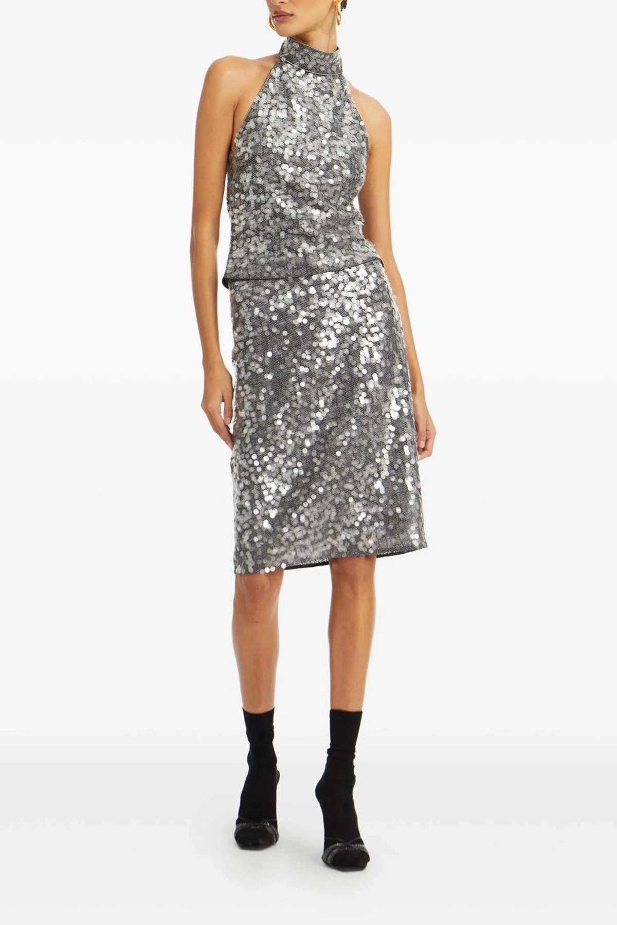 'Net Sequin Midi' skirt - 2
