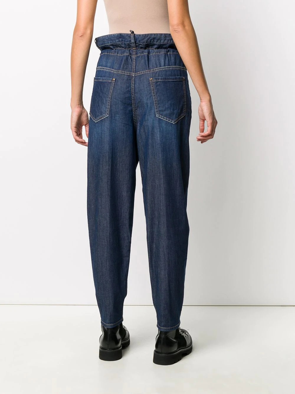 paperbag waist jeans - 4