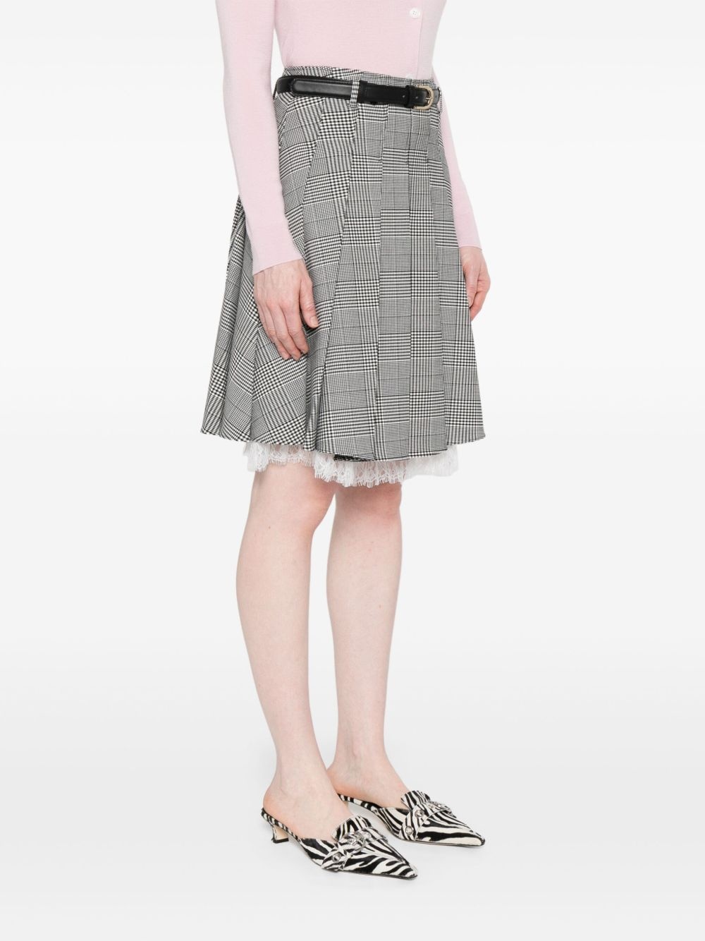 Prince of Wales-check skirt - 3