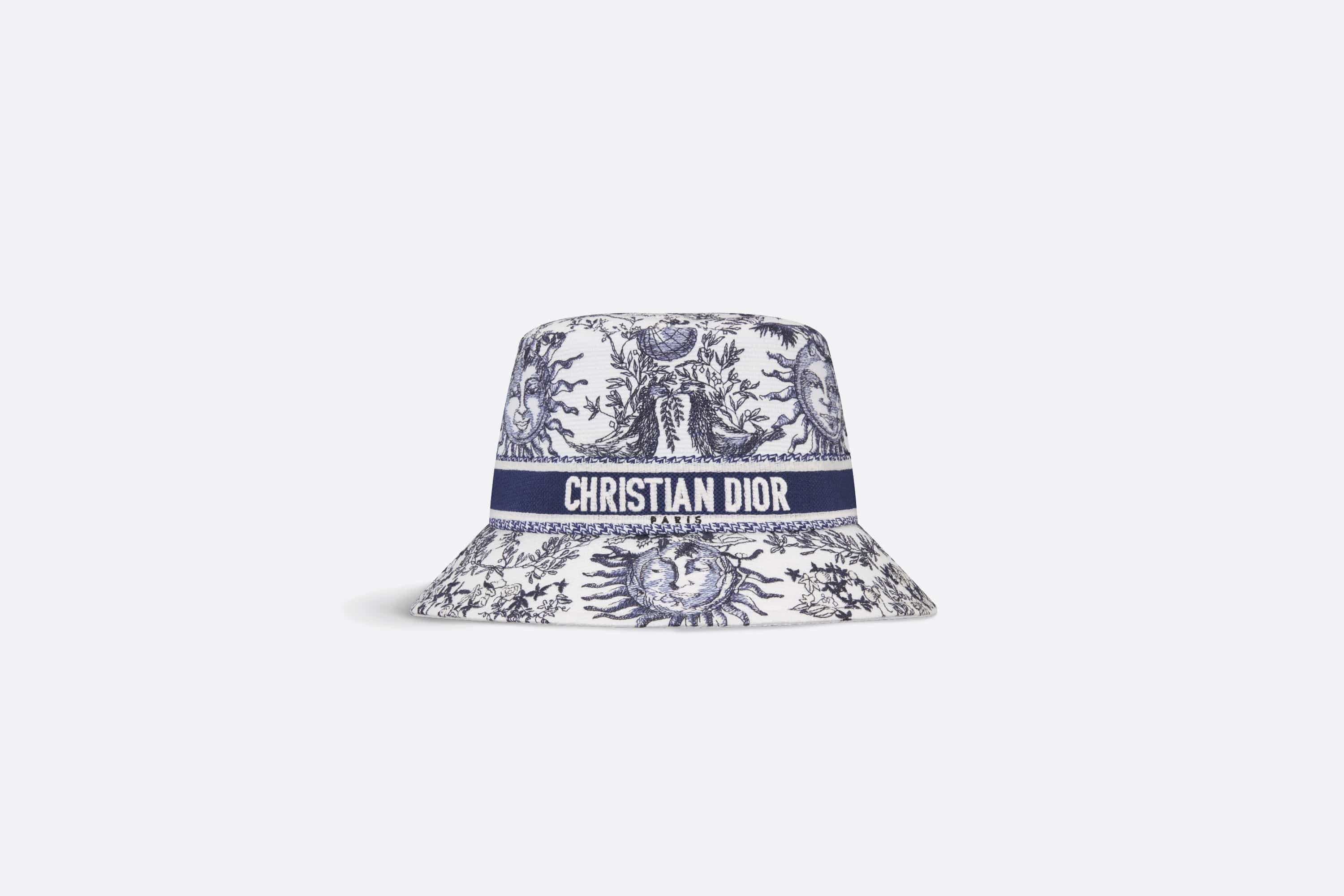 D-Bobby Toile de Jouy Soleil Small Brim Bucket Hat - 1