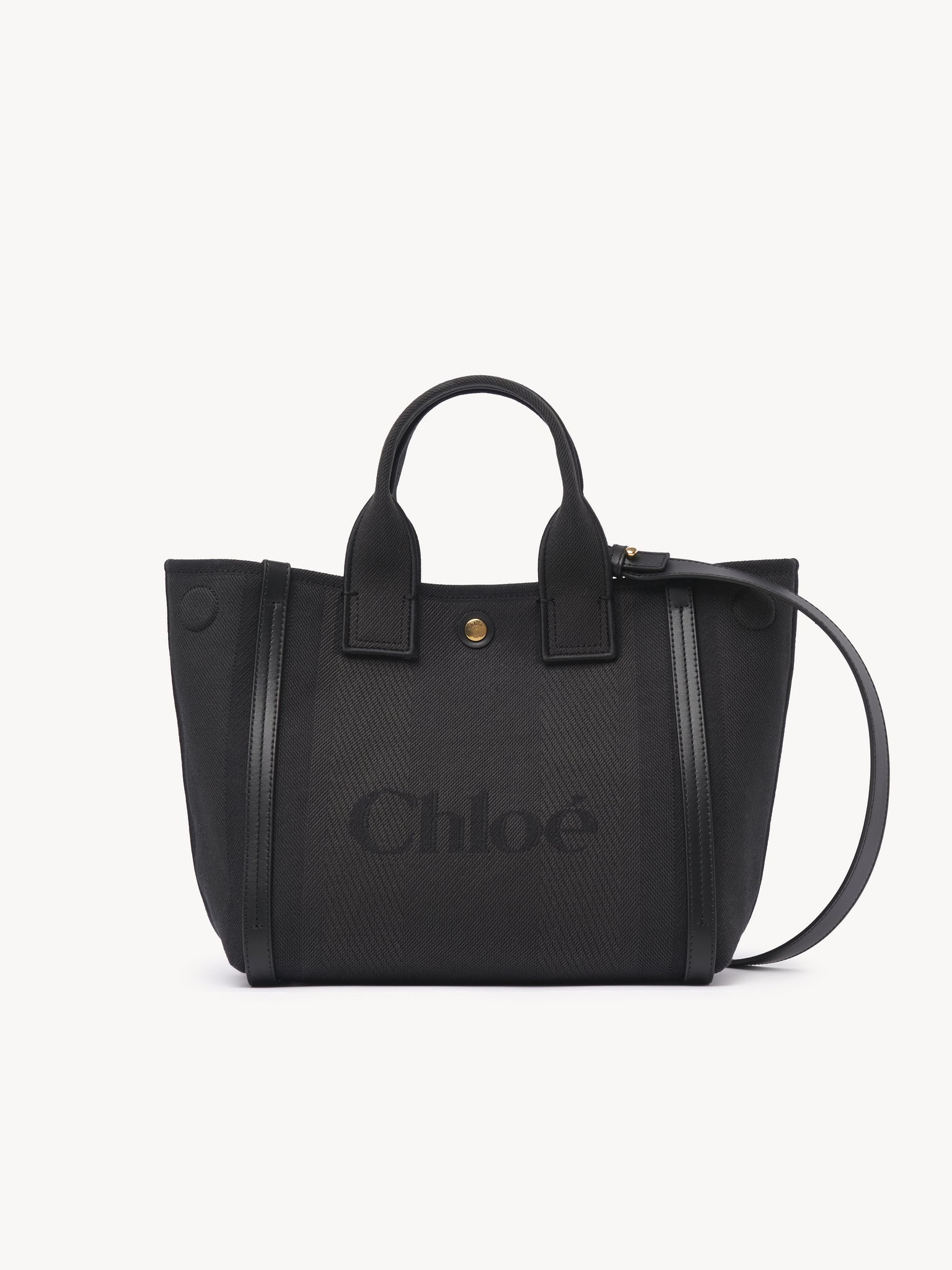 SMALL CHLOÉ CARRY TOTE BAG IN CANVAS - 4