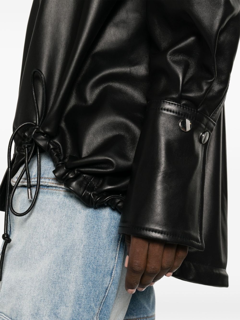 leather shirt jacket - 5