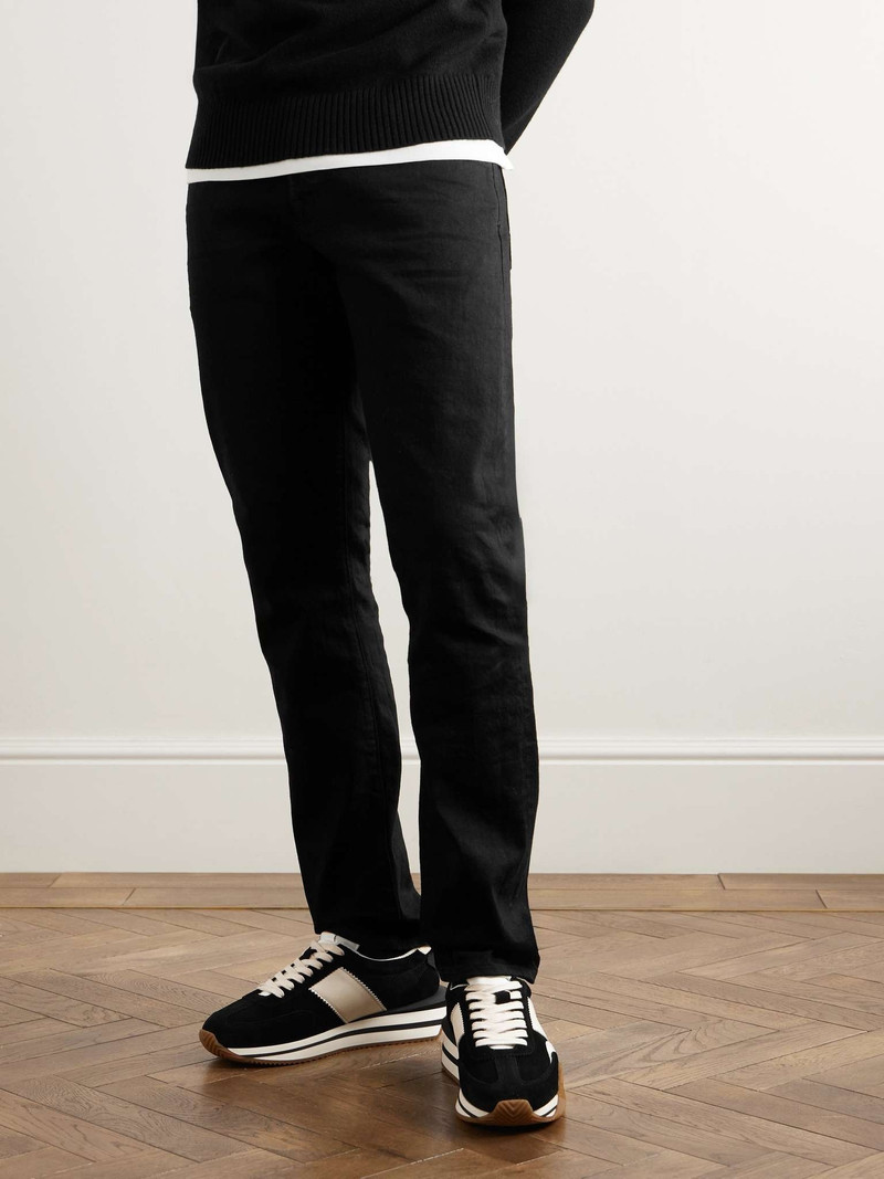 TOM FORD James Rubber-Trimmed Leather, Suede and Nylon Sneakers outlook