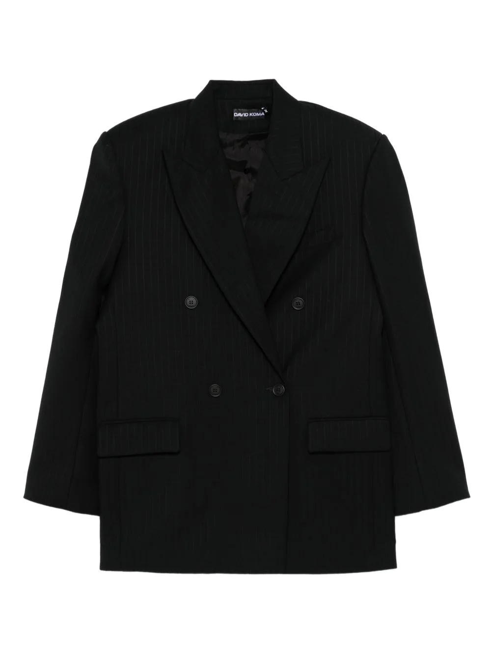 pinstriped double-breasted blazer - 1