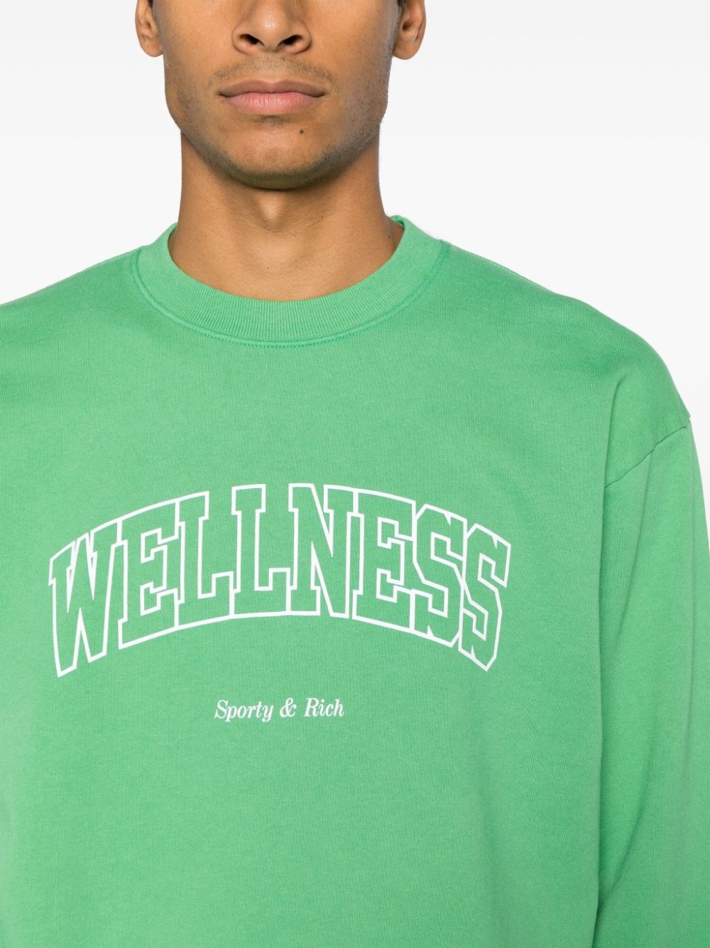slogan-print cotton sweatshirt - 5