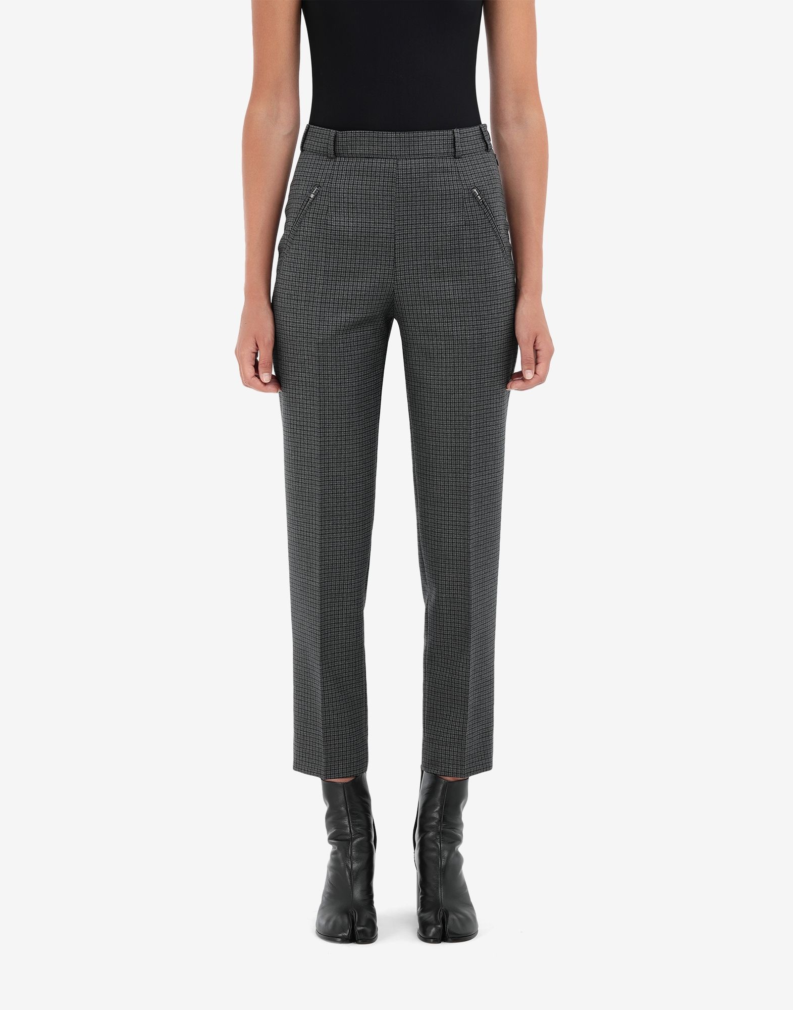 Houndstooth wool trousers - 5