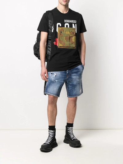 DSQUARED2 knee-length denim shorts outlook