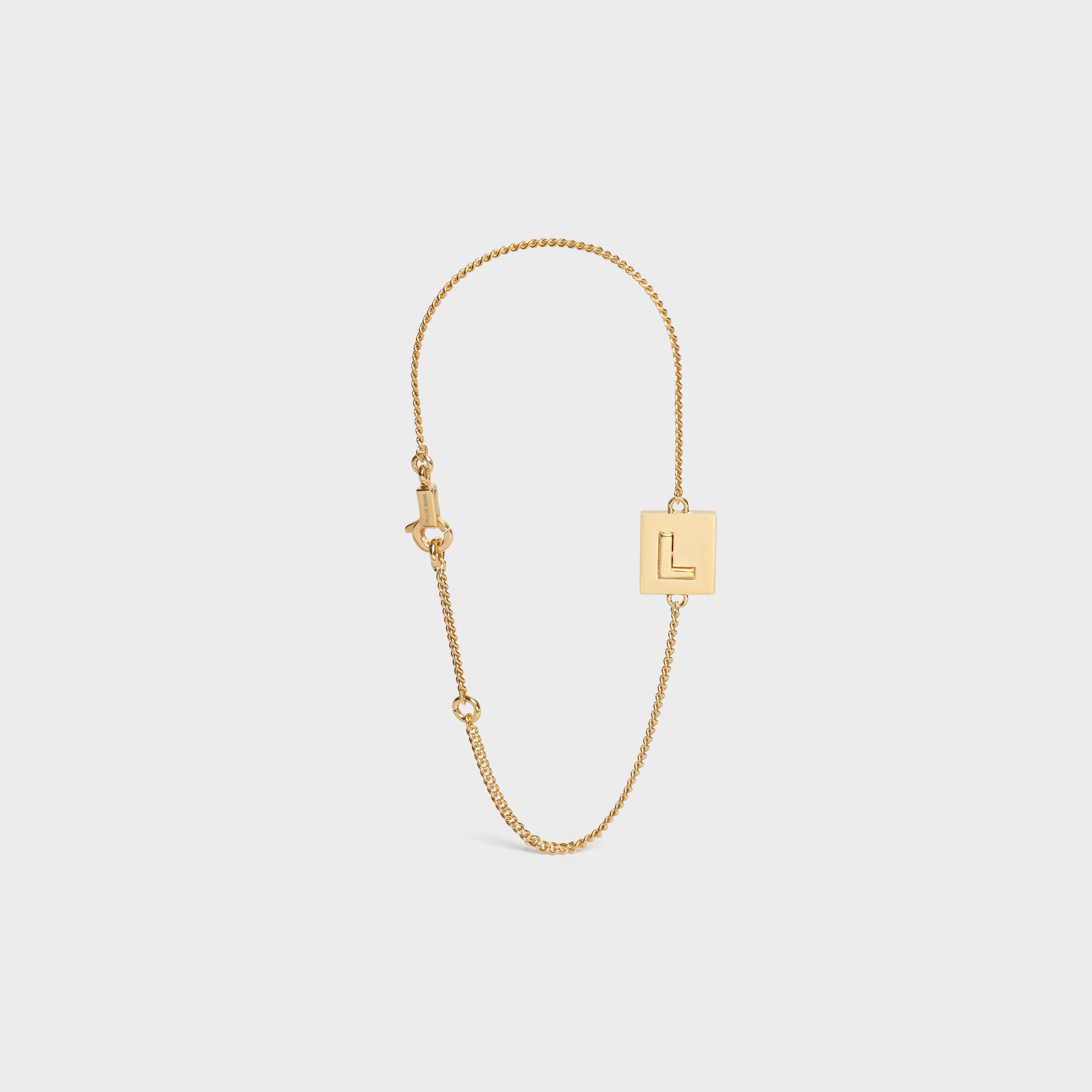 Alphabet L Bracelet in Brass - 2