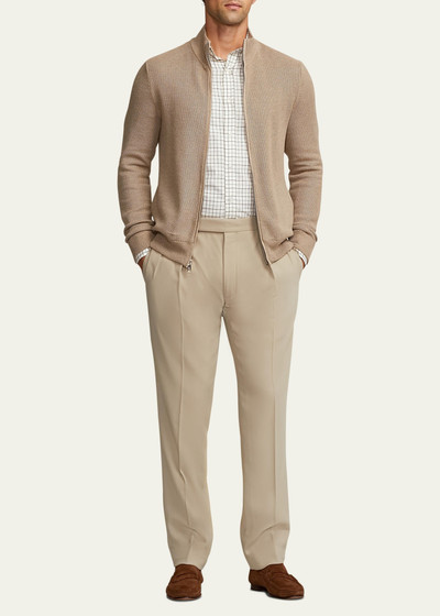 Ralph Lauren Men's Textured Silk Cotton Front-Zip Sweater outlook