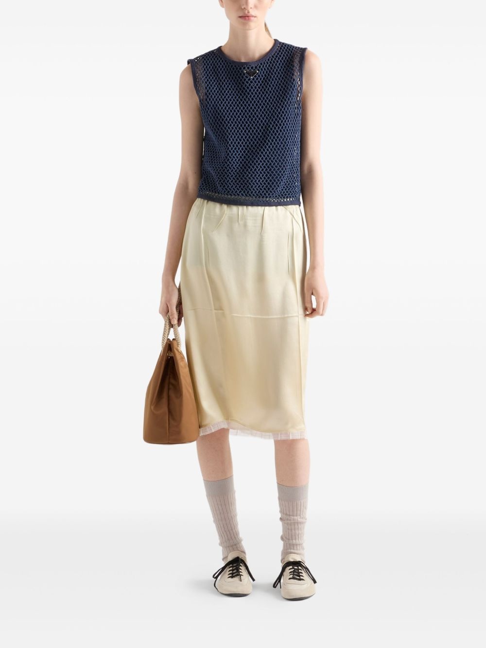mesh sleeveless top - 2