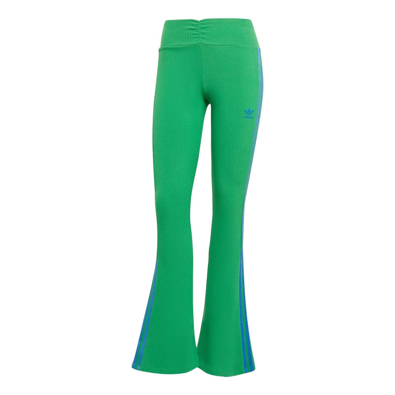 (WMNS) adidas Originals Rib Flared Leggings Asia Sizing 'Green' JG8046 - 1