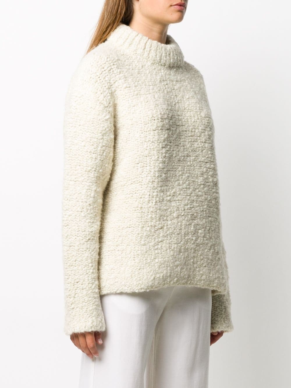 textured oversized knitted jumper - 3