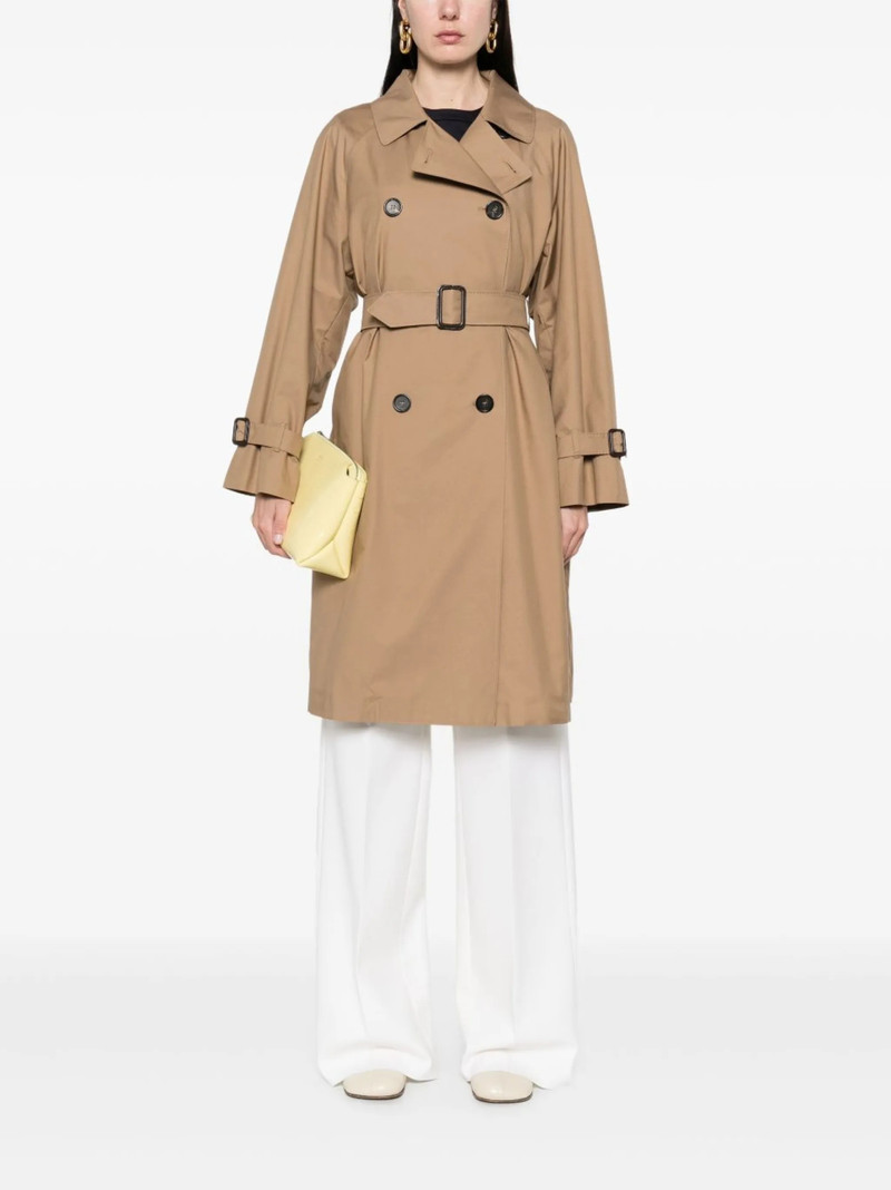 Max Mara gabardine-weave trench coat outlook