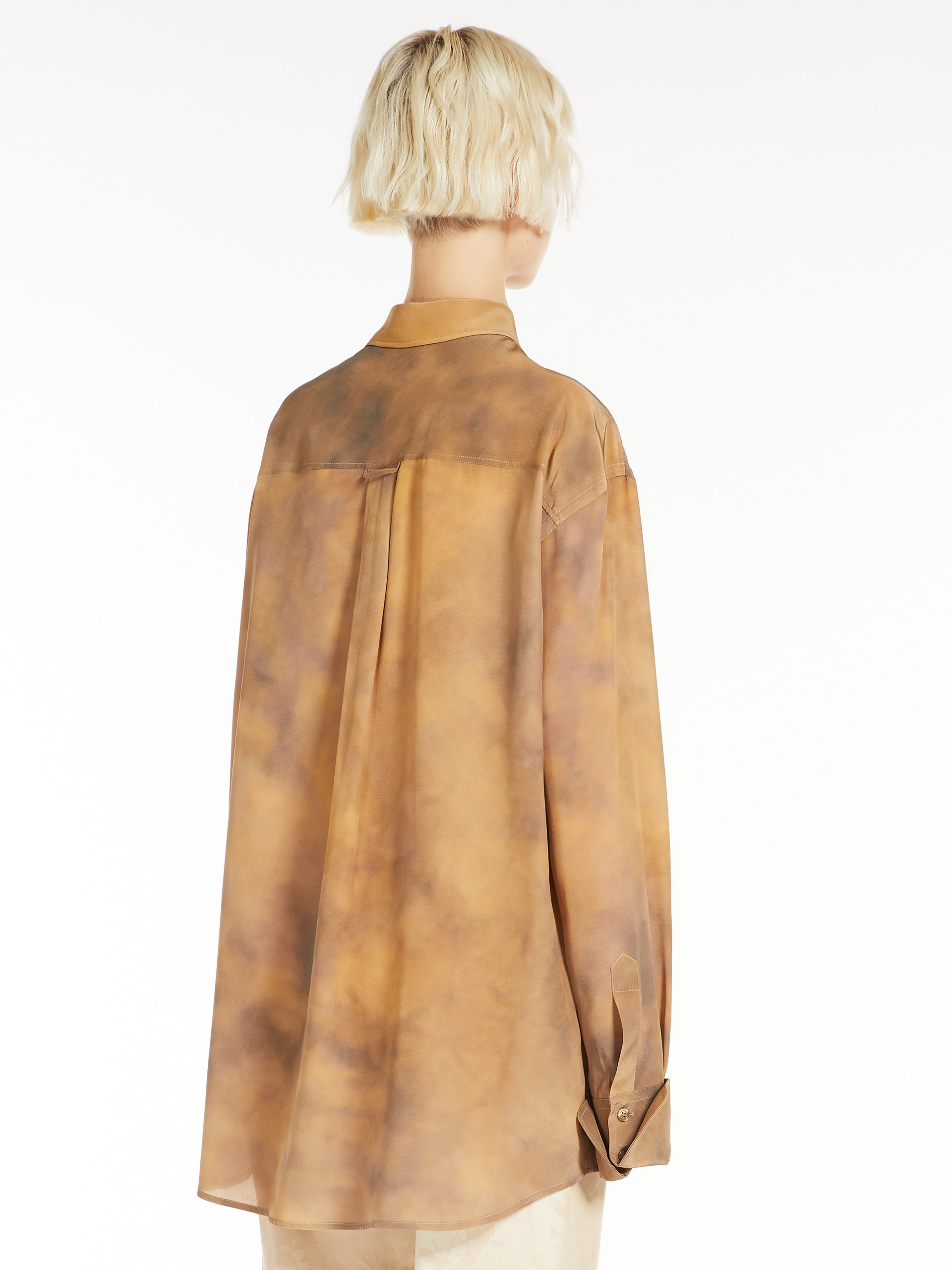 TRANI Oversized silk tunic in a lace print - 4