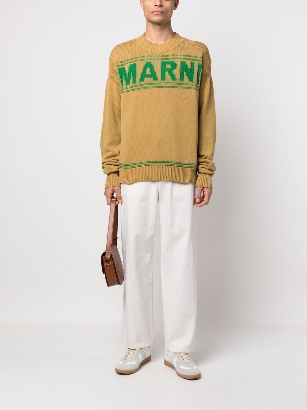 logo-print knit jumper - 2