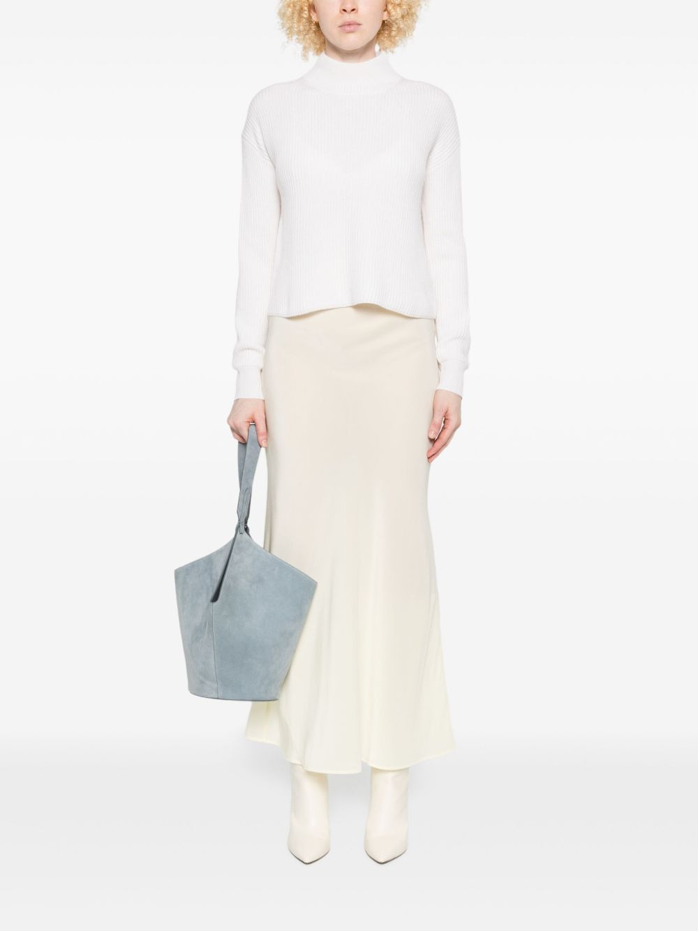 ribbed mock-neck sweater - 2
