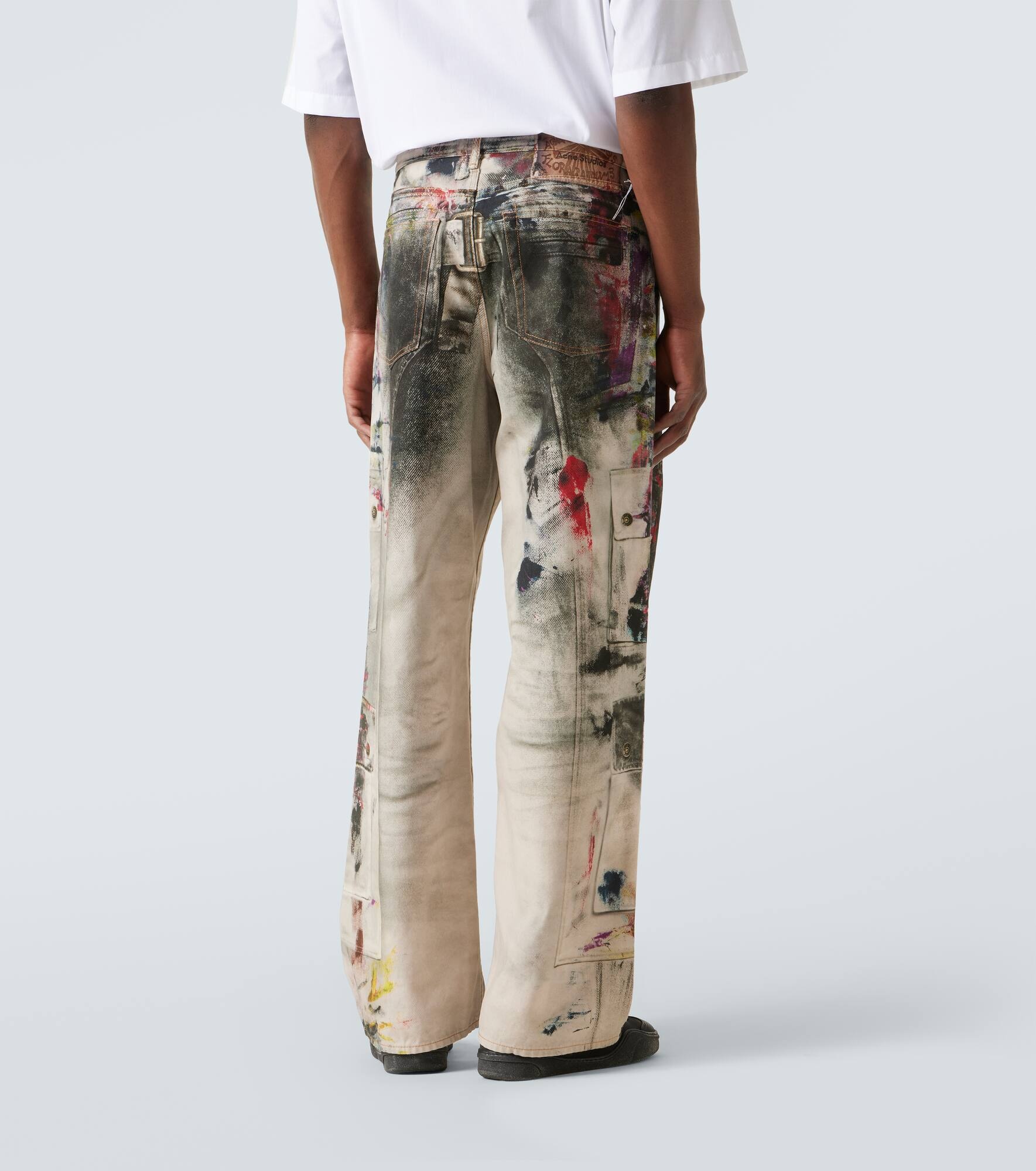 1981 trompe l'oeil canvas cargo pants - 4
